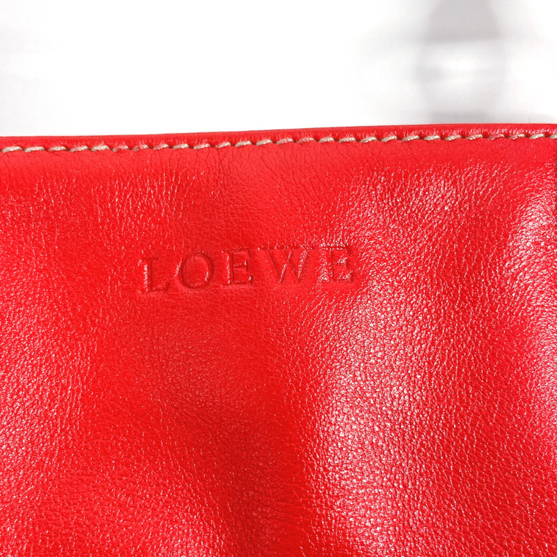 LOEWE Handbag leather/Suede Red Women Used