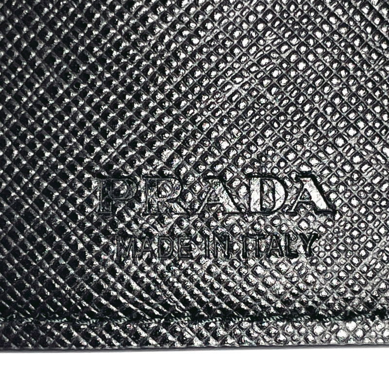 PRADA Tri-fold wallet 2MH021 Safiano leather Black mens New