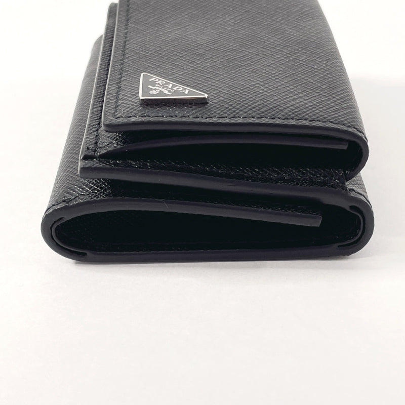 PRADA Tri-fold wallet 2MH021 Safiano leather Black mens New