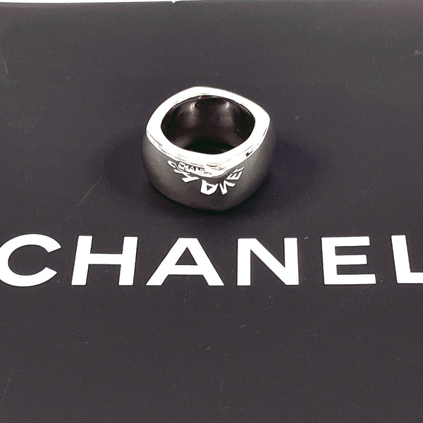 CHANEL Ring logo Silver925 #12(JP Size) Silver Women Used