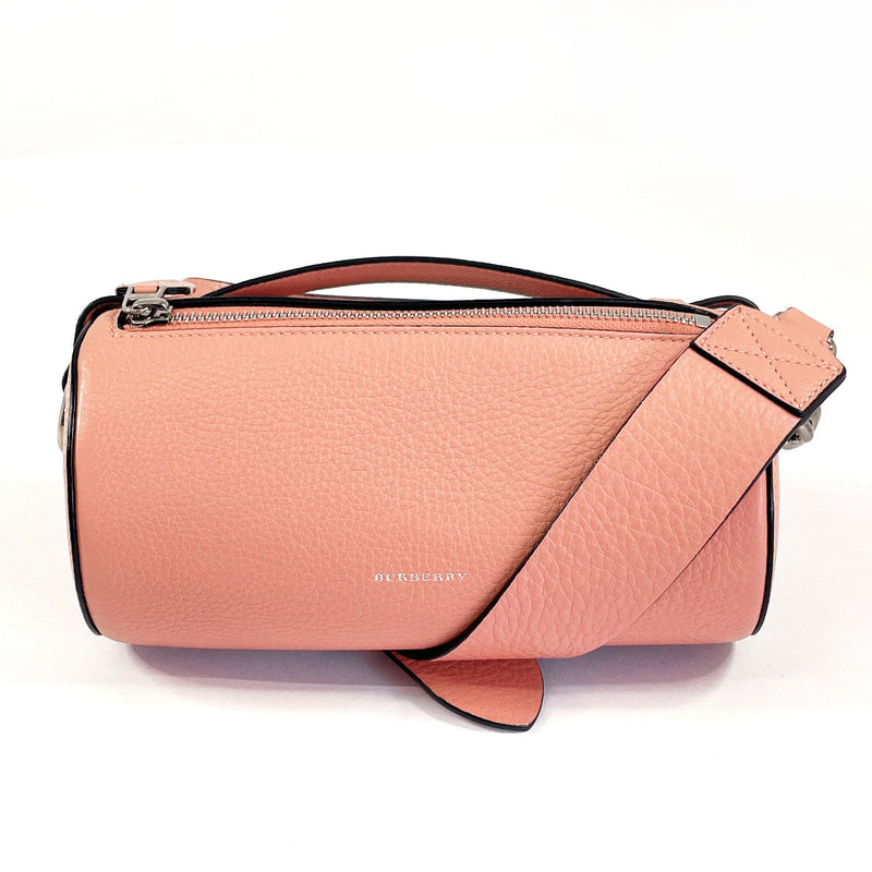 BURBERRY Shoulder Bag barrel bag 2WAY leather pink Women Used – JP 