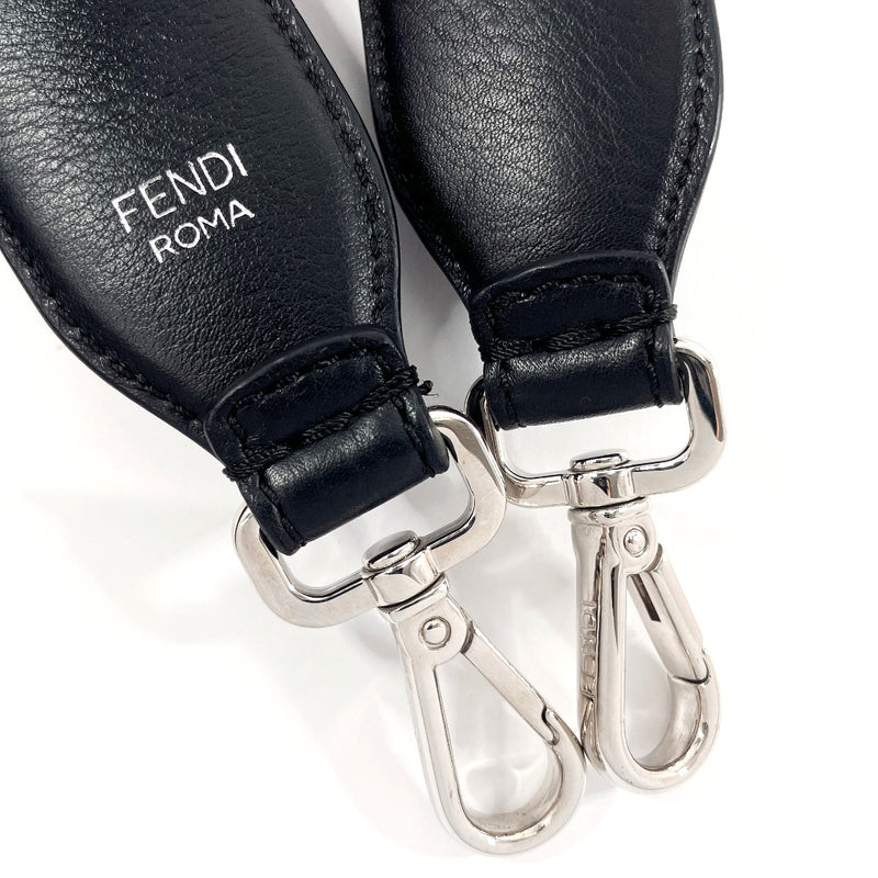 FENDI Shoulder strap Strap you flour leather Black Women Used