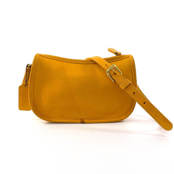 COACH Shoulder Bag 9031 Old coach leather yellow Women Used