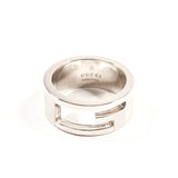 GUCCI Ring Branded Cutout G Silver925 #US 4 3/4 Silver Women Second hand