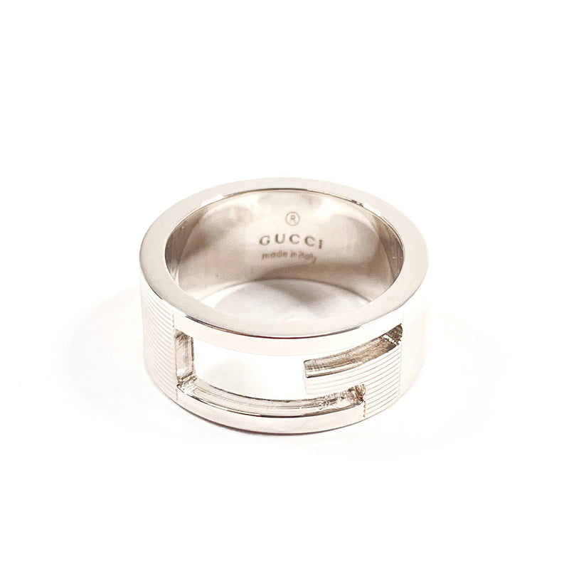 GUCCI Ring Branded Cutout G Silver925 #US 4 3/4 Silver Women Second hand