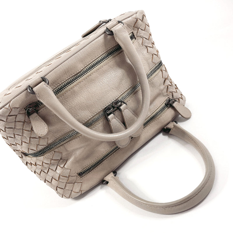 BOTTEGAVENETA Handbag Intrecciato Brera leather gray Women Used