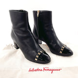 Salvatore Ferragamo boots Ankle boots Vala leather/Patent leather Black Women Used