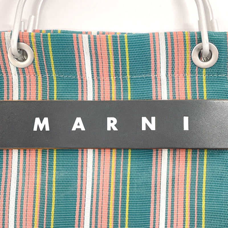 MARNI Tote Bag Flower cafe Nylon green green Women Used