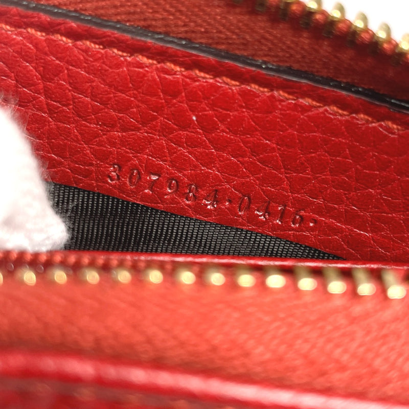 GUCCI purse 307984 Bamboo Tassel leather Red Women Used