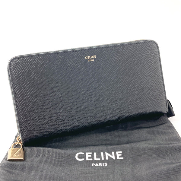 CELINE purse Zippy wallet Christmas Collection leather Black Women Used