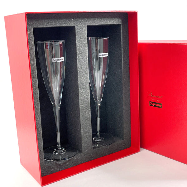 Baccarat glass SUPREME x Baccarat Dom Perignon Flute Set Glass clear unisex Used