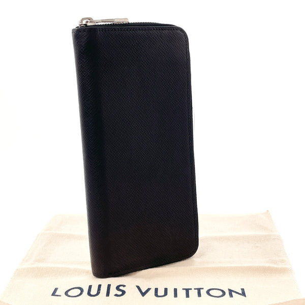 LOUIS VUITTON purse M30503 Zippy Wallet Vertical Taiga Black mens Used