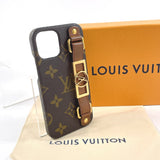 LOUIS VUITTON Other accessories M69782 Bumper Dauphine 12/12 PRO iPhone case Monogram canvas/leather Brown Women Used