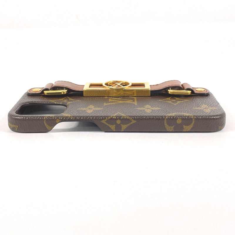 LOUIS VUITTON Other accessories M69782 Bumper Dauphine 12/12 PRO iPhone case Monogram canvas/leather Brown Women Used