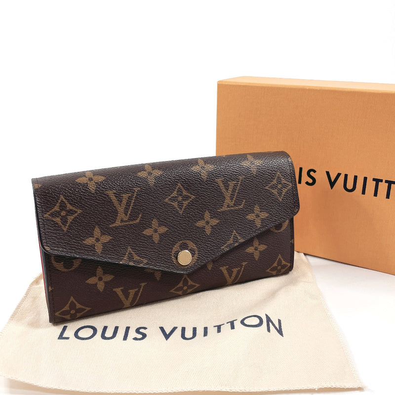 LOUIS VUITTON purse M62236 Portefeuille Sarah Monogram canvas Brown Brown Women Used