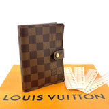 LOUIS VUITTON Notebook cover R20700 Agenda PM Damier canvas Brown unisex Used