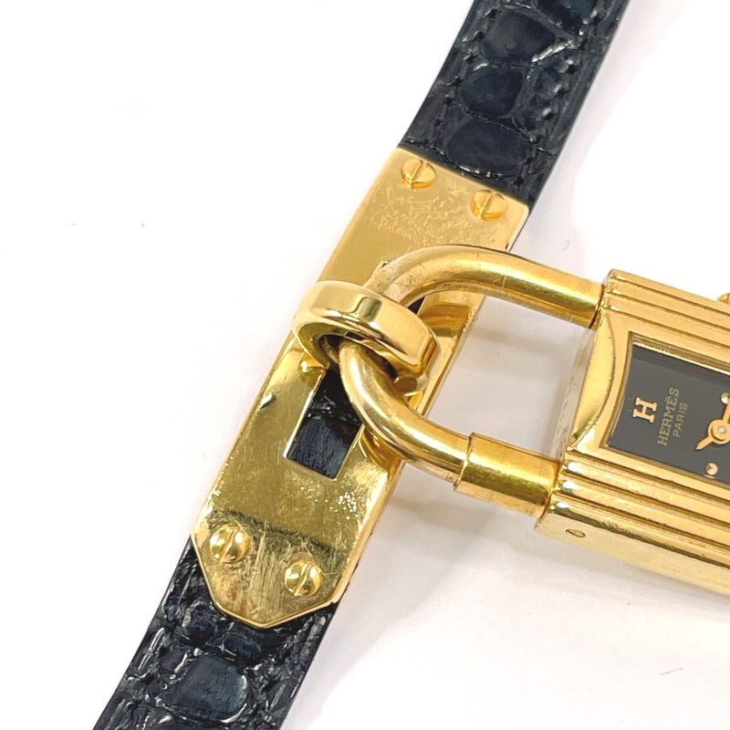 HERMES Watches Kelly watch metal/Polosus gold gold 〇SCarved seal Women Used