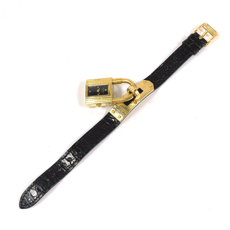 HERMES Watches Kelly watch metal/Polosus gold gold 〇SCarved seal Women Used