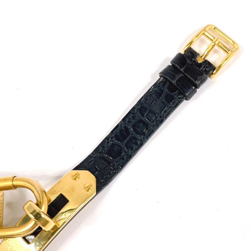 HERMES Watches Kelly watch metal/Polosus gold gold 〇SCarved seal Women Used