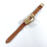 HERMES Watches KE1.201.470 Kelly watch Gold Plated/Courchevel gold gold □ACarved seal Women Used