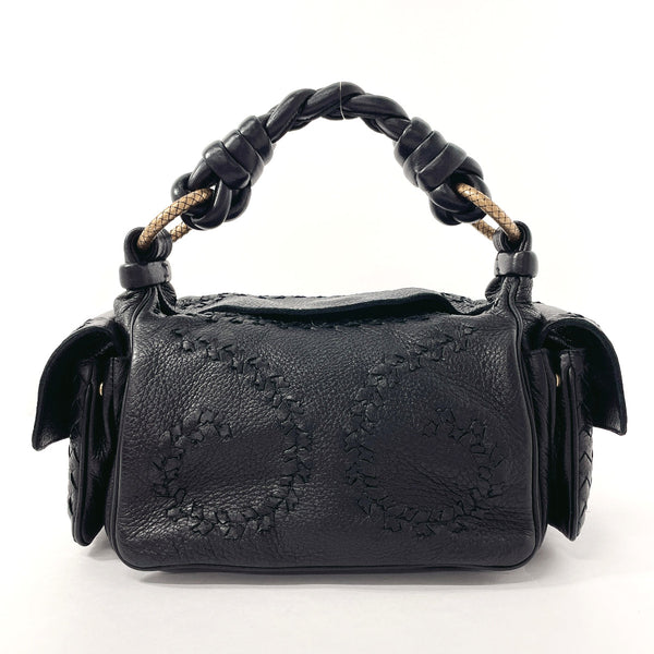 BOTTEGAVENETA Handbag Intrecciato leather Black Women Used