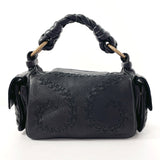 BOTTEGAVENETA Handbag Intrecciato leather Black Women Used