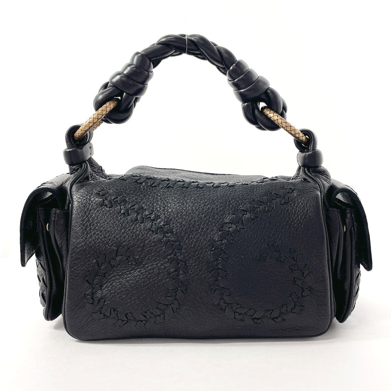 BOTTEGAVENETA Handbag Intrecciato leather Black Women Used