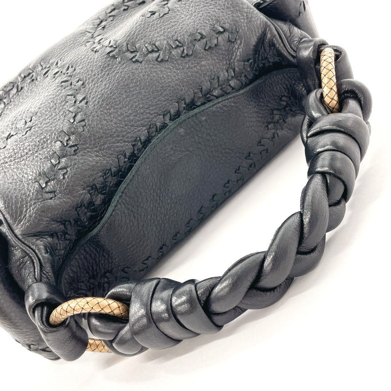 BOTTEGAVENETA Handbag Intrecciato leather Black Women Used