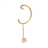 FENDI Earring AR0721 Ear cuff metal/Rhinestone gold Women Used