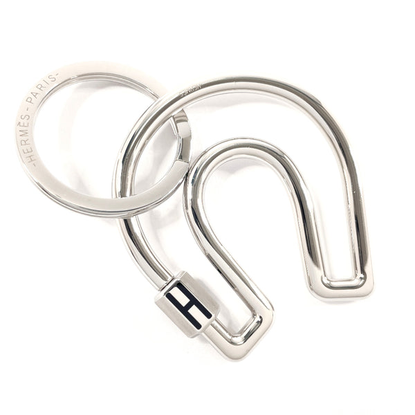 HERMES key ring Fair a Cheval metal Silver Silver unisex New