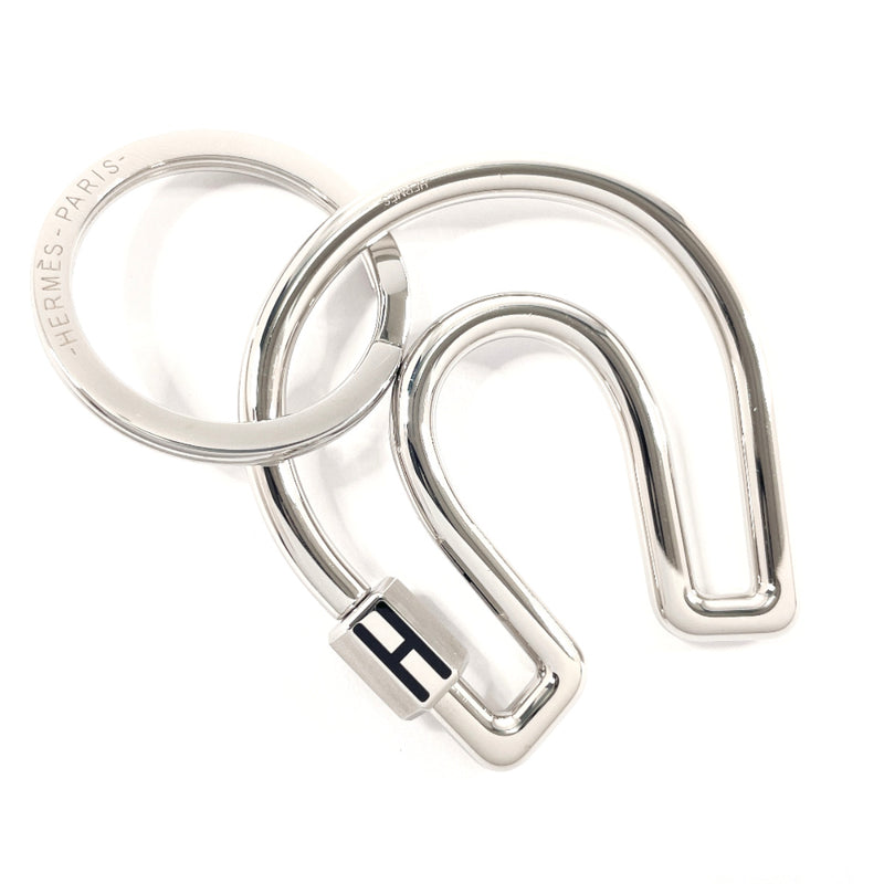 HERMES key ring Fair a Cheval metal Silver Silver unisex New