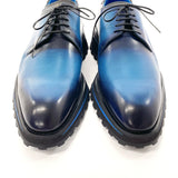 LOUIS VUITTON Dress shoes Goncourt line leather/rubber blue mens Used