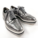 PRADA Dress shoes 1E722E Wing tip leather/rubber Silver Women Used