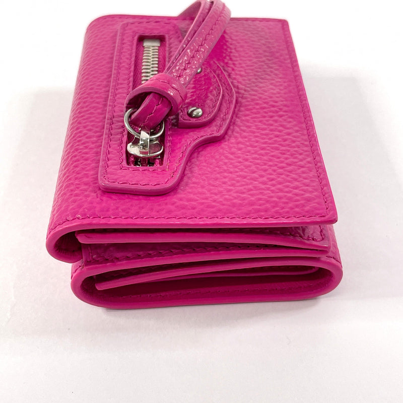 BALENCIAGA Tri-fold wallet 640107・5616 Neo Classic Mini Wallet leather pink Women Used