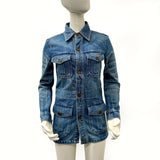 SAINT LAURENT PARIS Denim Jacket 659616 Y863C cotton blue Women Used