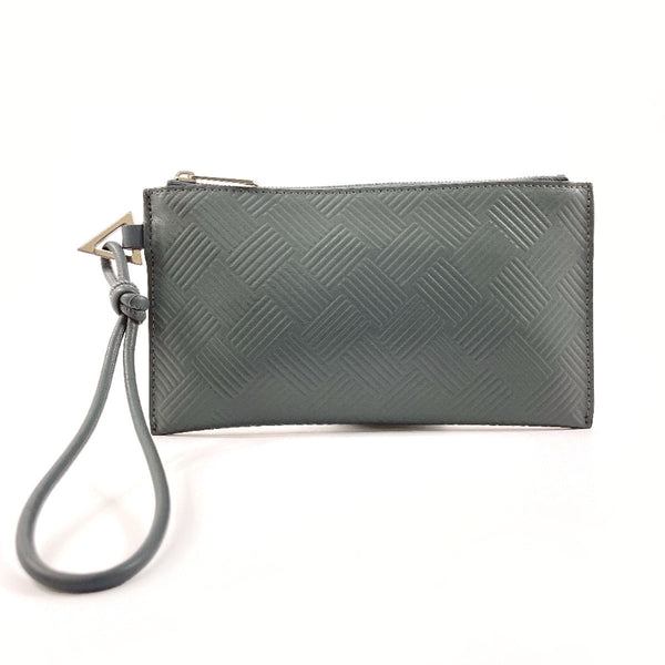 BOTTEGAVENETA Pouch 667034 V0SQ3 1242 Devos Intrecciato building pouch leather gray unisex Used