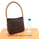 LOUIS VUITTON Shoulder Bag M51146 Looping MM Monogram canvas Brown Women Used