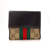 GUCCI wallet 05474 Jackie Sherry line GG canvas Brown unisex Used