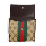 GUCCI wallet 05474 Jackie Sherry line GG canvas Brown unisex Used