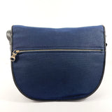 LOEWE Shoulder Bag Heritage canvas/leather Navy unisex Used