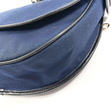 LOEWE Shoulder Bag Heritage canvas/leather Navy unisex Used