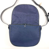 LOEWE Shoulder Bag Heritage canvas/leather Navy unisex Used