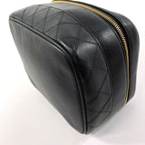 CHANEL Handbag Vanity bag Bicolole lambskin Black Women Used