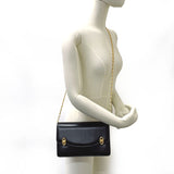 CELINE Shoulder Bag vintage ChainShoulder leather Black Women Used