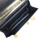 CELINE Shoulder Bag vintage ChainShoulder leather Black Women Used