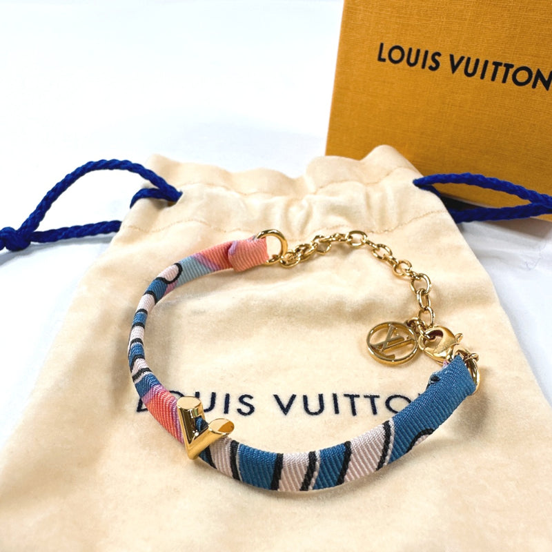 LOUIS VUITTON bracelet M68413 Bracelet Essential V Be Mindful Gold Plated/silk multicolor Women Used