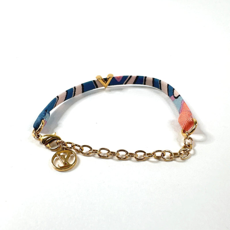 LOUIS VUITTON bracelet M68413 Bracelet Essential V Be Mindful Gold Plated/silk multicolor Women Used