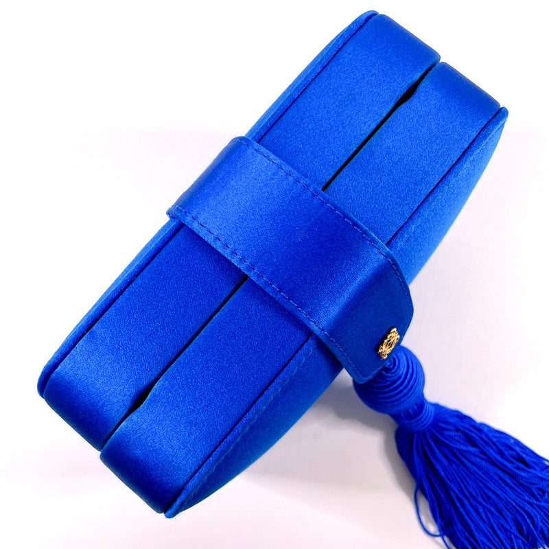 LOEWE Shoulder Bag Party bag 2WAY Satin blue Women Second hand