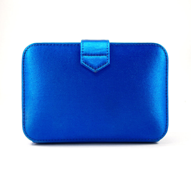 LOEWE Shoulder Bag Party bag 2WAY Satin blue Women Second hand