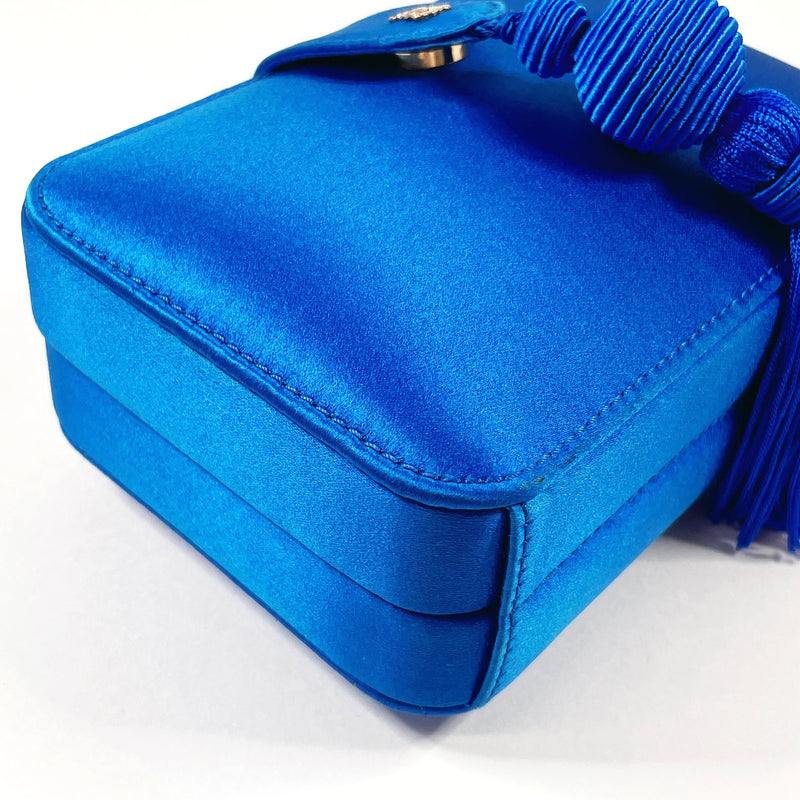 LOEWE Shoulder Bag Party bag 2WAY Satin blue Women Second hand